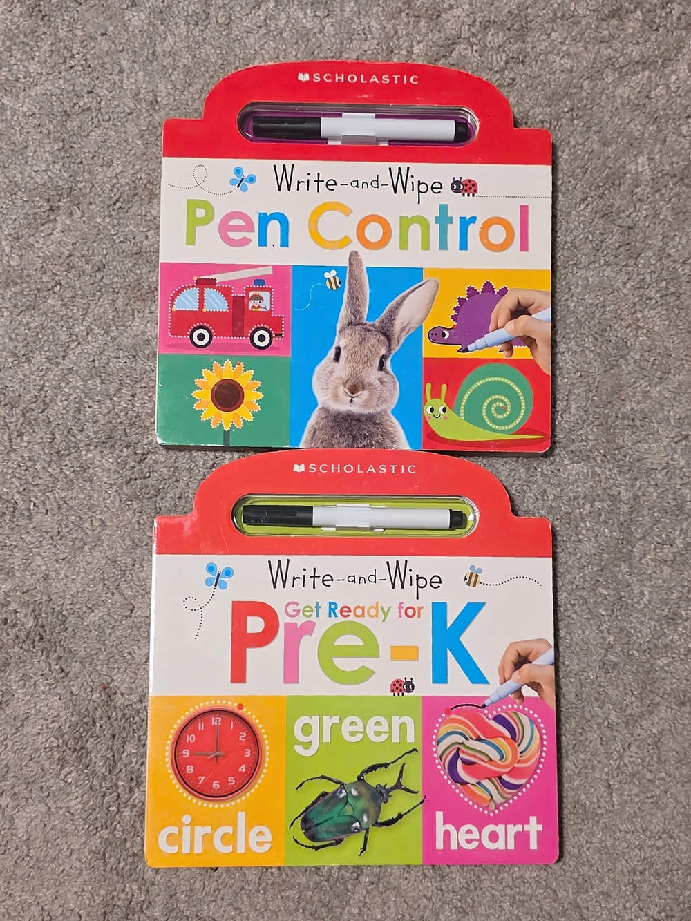 Scholastic - Write-and-Wipe Pre-K & Pen Control Books